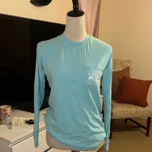 Southern cotton Light Blue Long Sleeve T-Shirt